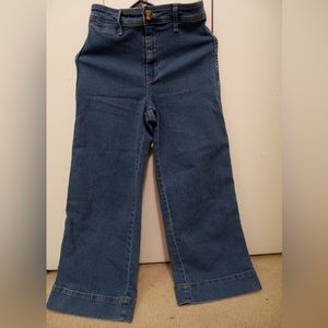 H&M Denim cropped culottes High waist wind leg ankle jean